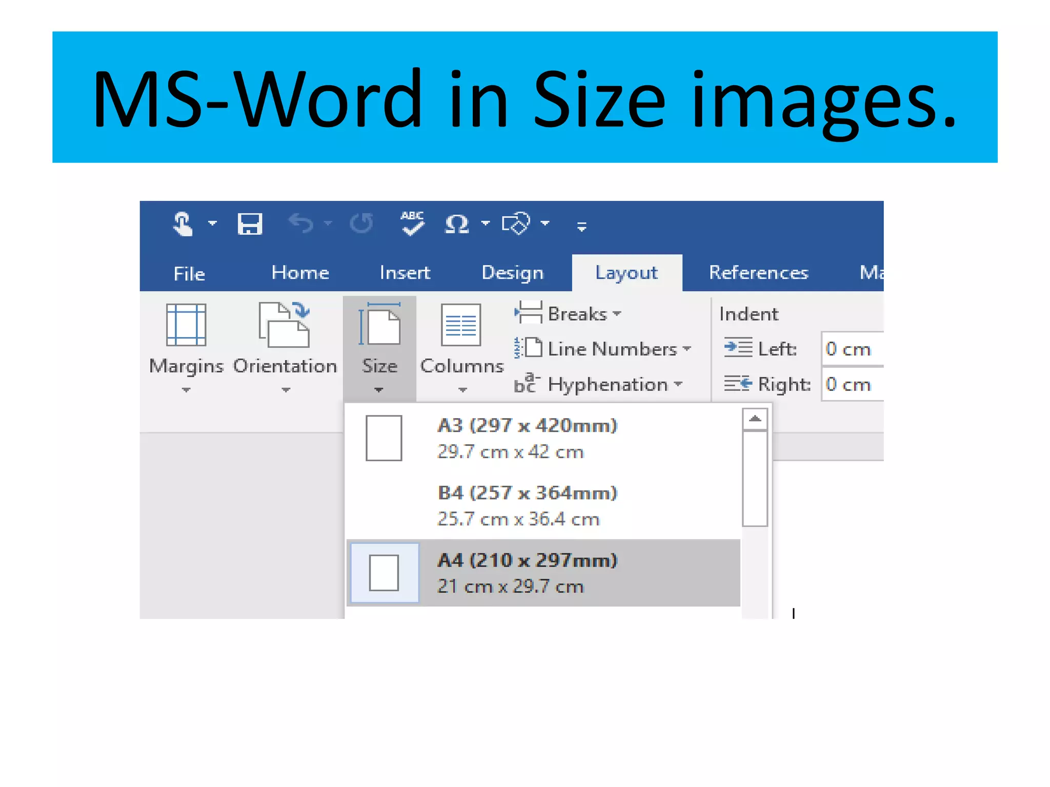MS-Word in Size images.
 