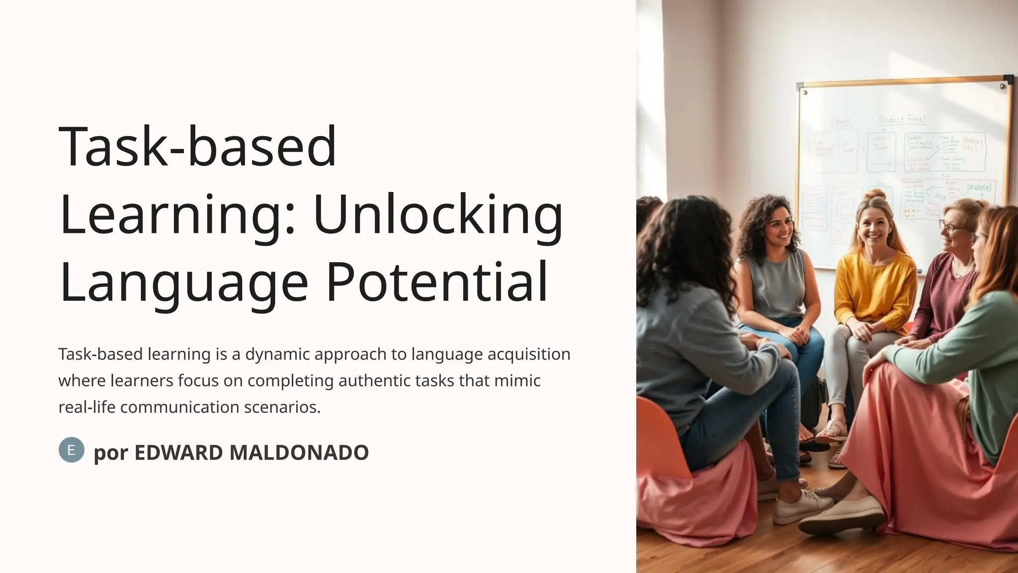 Task-based
Learning: Unlocking
Language Potential
Task-based learning is a dynamic approach to language acquisition
where learners focus on completing authentic tasks that mimic
real-life communication scenarios.
por EDWARD MALDONADO
 