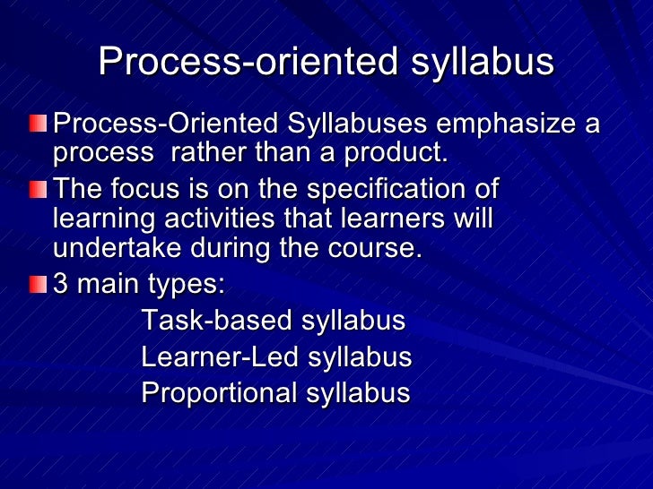 Task based syllabus