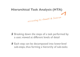 Task analysis in service design