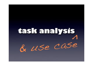 Task analysis in service design