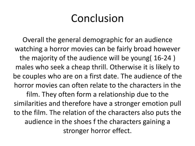 Horror Movie Target Audience