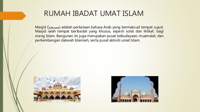 rumah ibadat in english