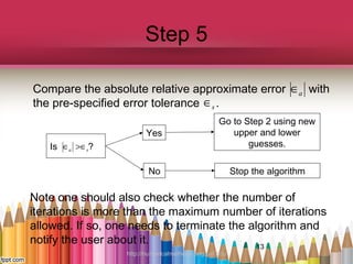 Bisection and fixed point method | PPT | Physics | Science