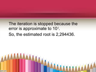Bisection and fixed point method | PPT