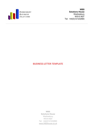 -356235-1312545-464820-5270500<br />BUSINESS LETTER TEMPLATE<br />