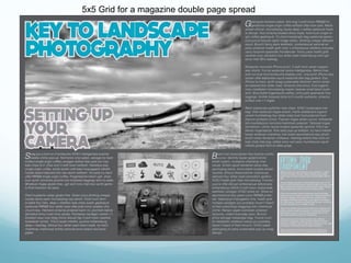 5x5 Grid for a magazine double page spread