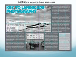 5x5 Grid for a magazine double page spread