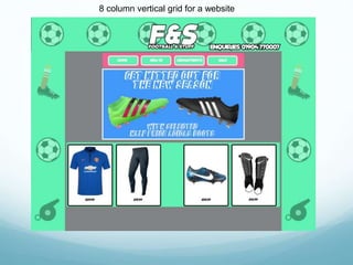 8 column vertical grid for a website