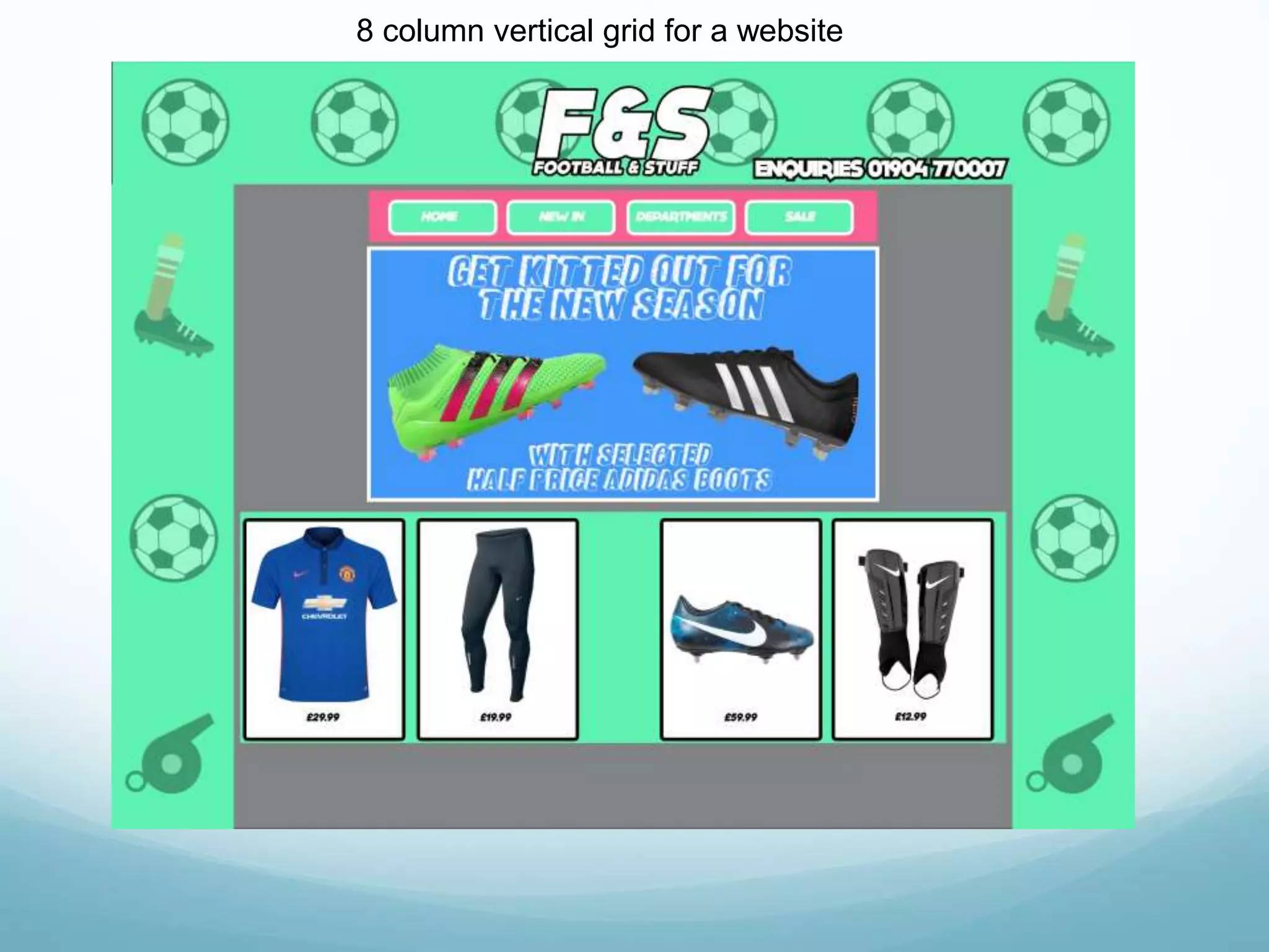 8 column vertical grid for a website
 
