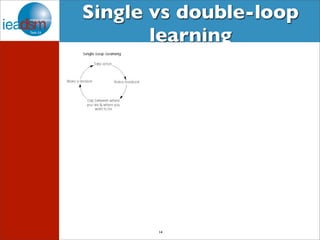 Single vs double-loop 
learning 
14 
 