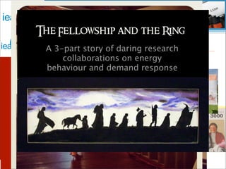 Storytelling 
Successes 
Subtask I - Pre mHiesleic fooprt Tera sOkv XerXvIiVew 
THE HITCHHIKER’S GUIDE to DSM 
Subtasks of Task XXIV 
Once upon a time 
A 3-part sRtourlye o#f 1daring research 
collaborations on energy 
Love conquers all 
behaviour and demand response 
Number 8 Wire 
a classic tale of grid challenges and opportunities 
23 
IEA Demand Side Management Programme 
1 
A love story about warm, dry 
homes 
Warm Up New Zealand: Heat Smart 
17 March 2014 | Jenny Lackey, Project Manager, Energy Efficiency and Conservation Authority 
 