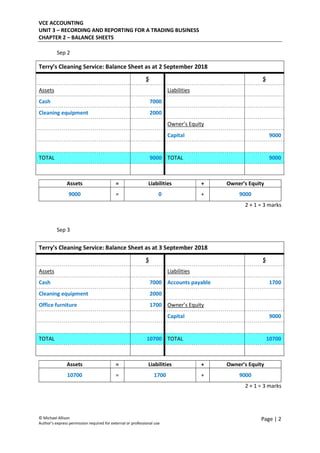 Task 2A - Balance Sheets (Basic) Solutions | PDF