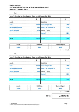 Task 2A - Balance Sheets (Basic) Solutions | PDF
