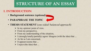 2 Sentences Example Essay Task 2 essay.PPTX