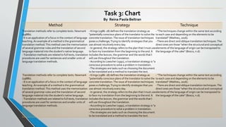 Language Translation Strategy Examples Translation Techniques | PPTX