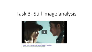 Task 3- Still image analysis
 