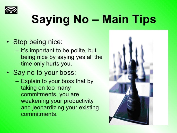 learn to say no task 3826