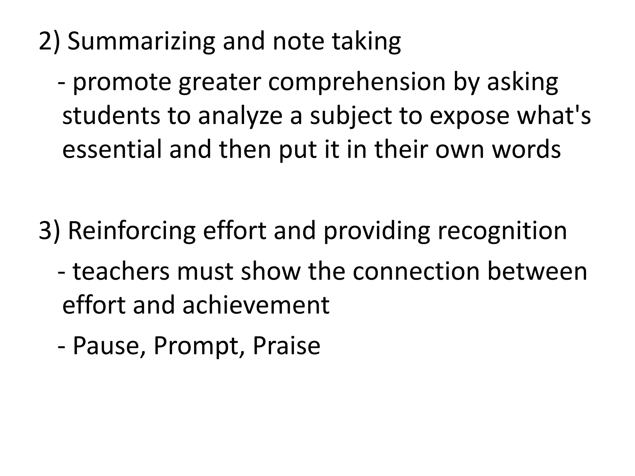 Show and tell your students what you want.