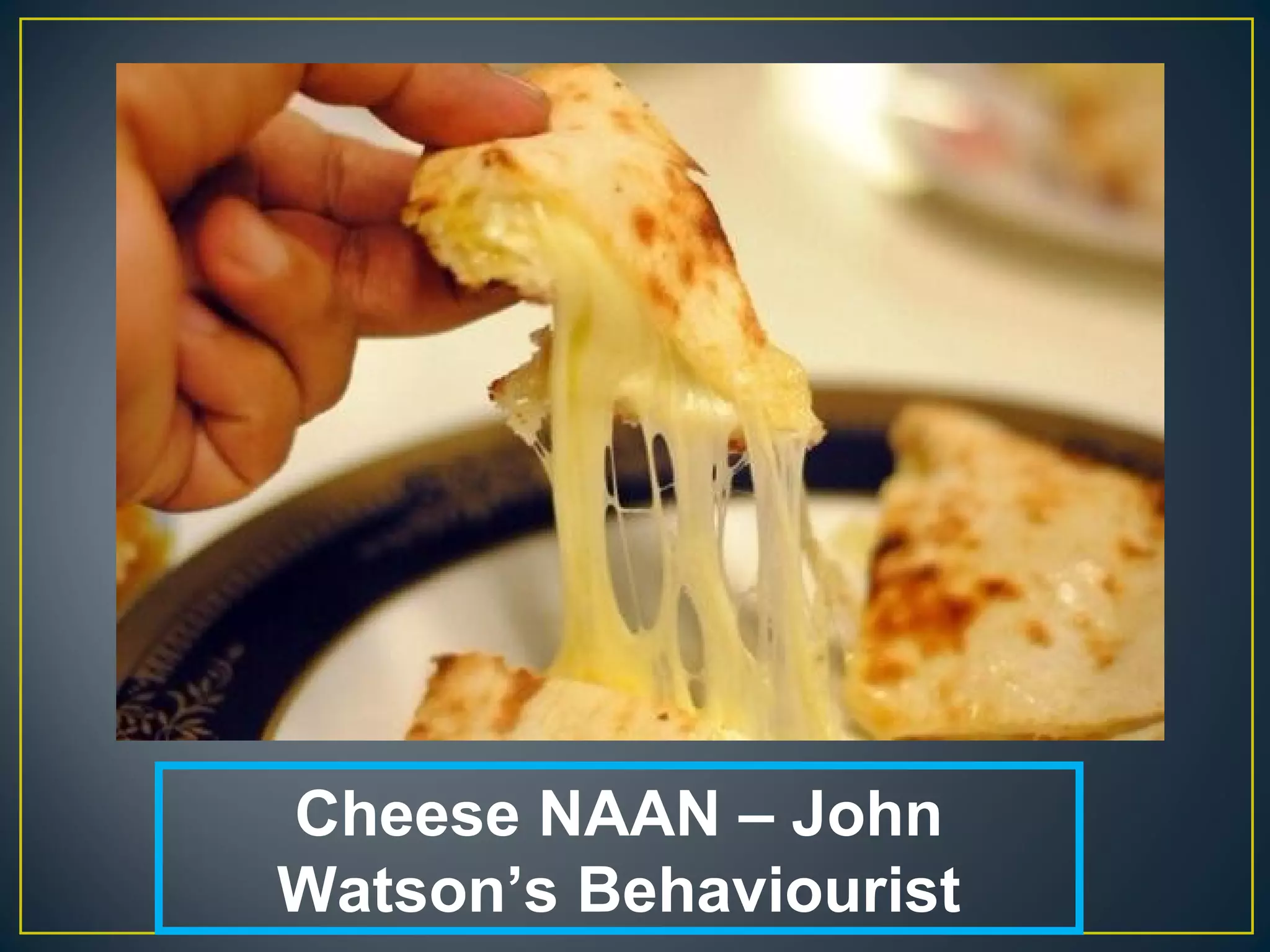 Cheese NAAN – John
Watson’s Behaviourist
 