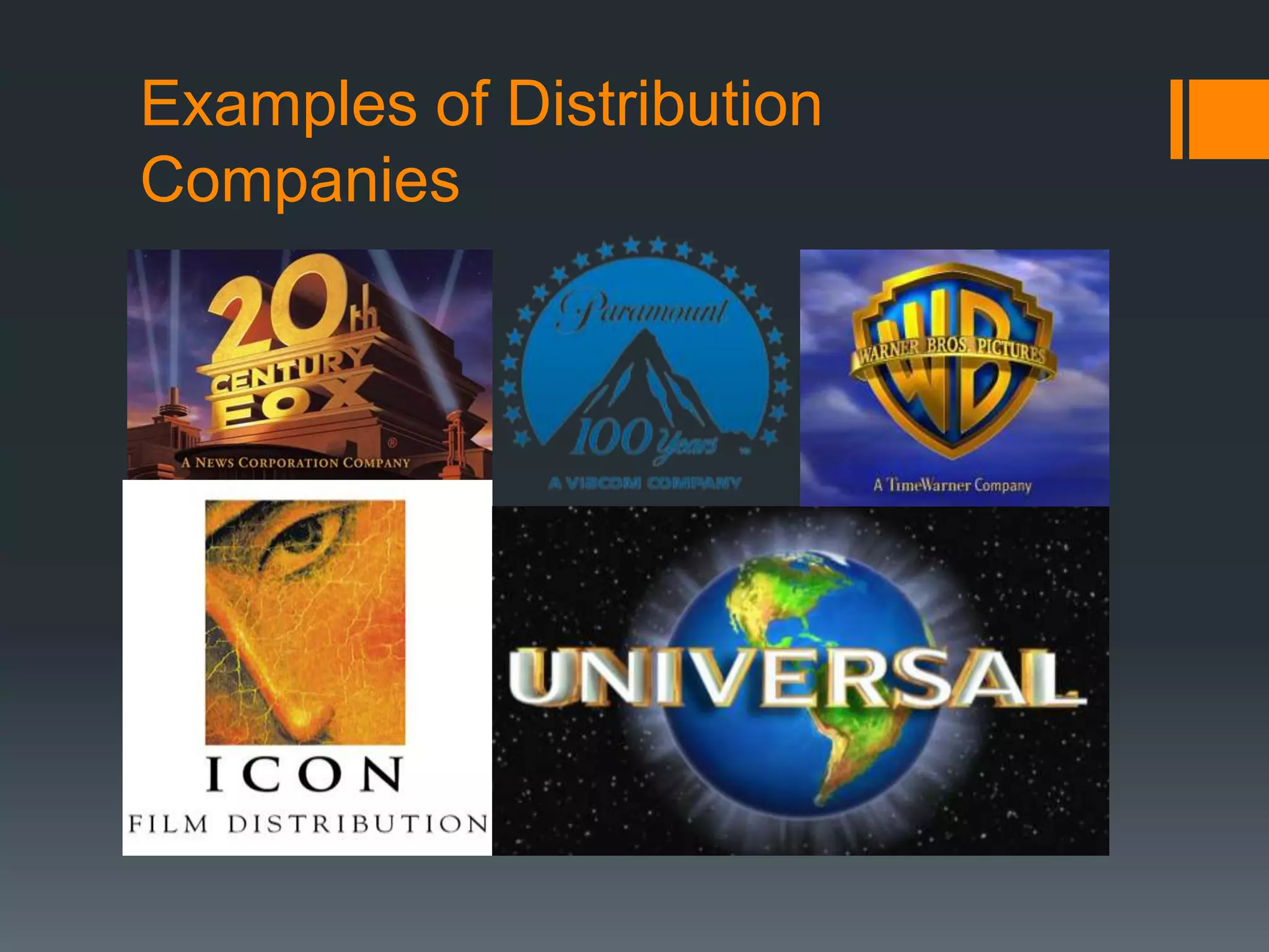 Examples of Distribution
Companies

 