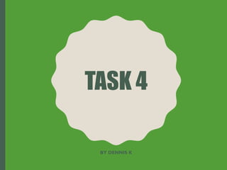 TASK 4
BY DENNIS K
 