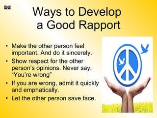 Rapport - Main Aspects | PPT