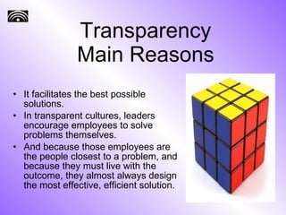 Transparency in Our Company | PPT