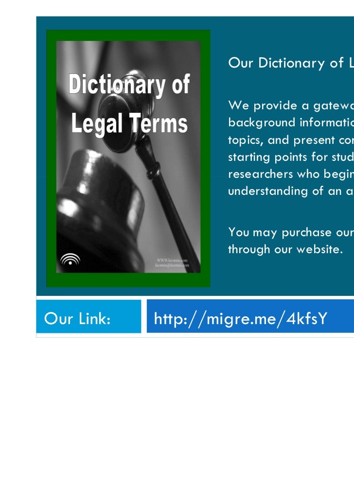 Dictionary of legal terms