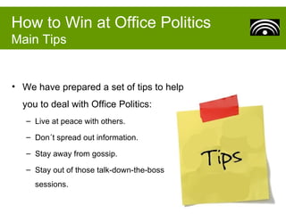 How to Deal with Office Politics | PPT