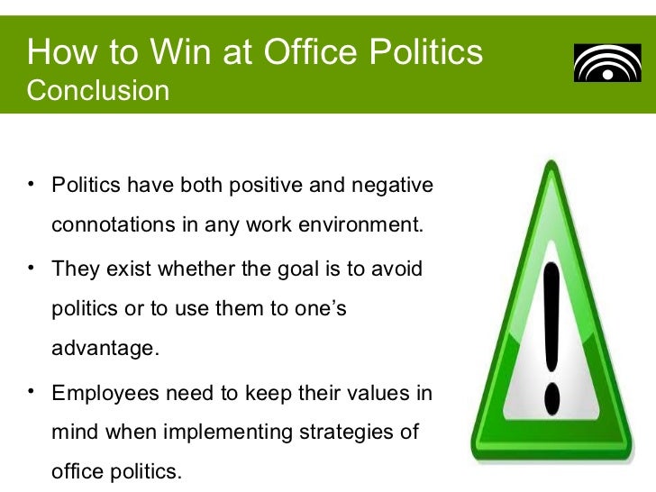 how to deal with office politics