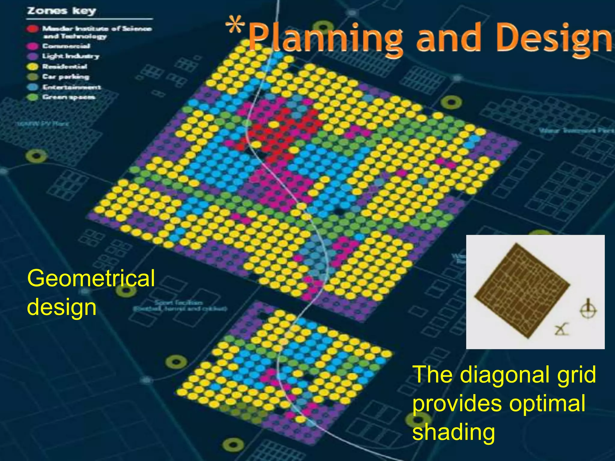 Geometrical
design
The diagonal grid
provides optimal
shading
 