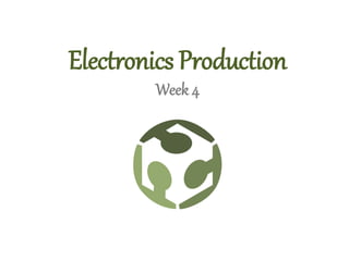 Electronics Production
Week 4
 