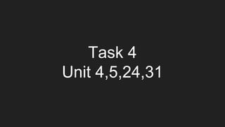 Task 4
Unit 4,5,24,31
 