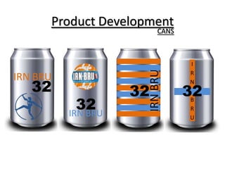 Product Development

IRN BRU

32

32
IRN BRU

IRN BRU

CANS

32

I
R
N

32
B
R
U

 