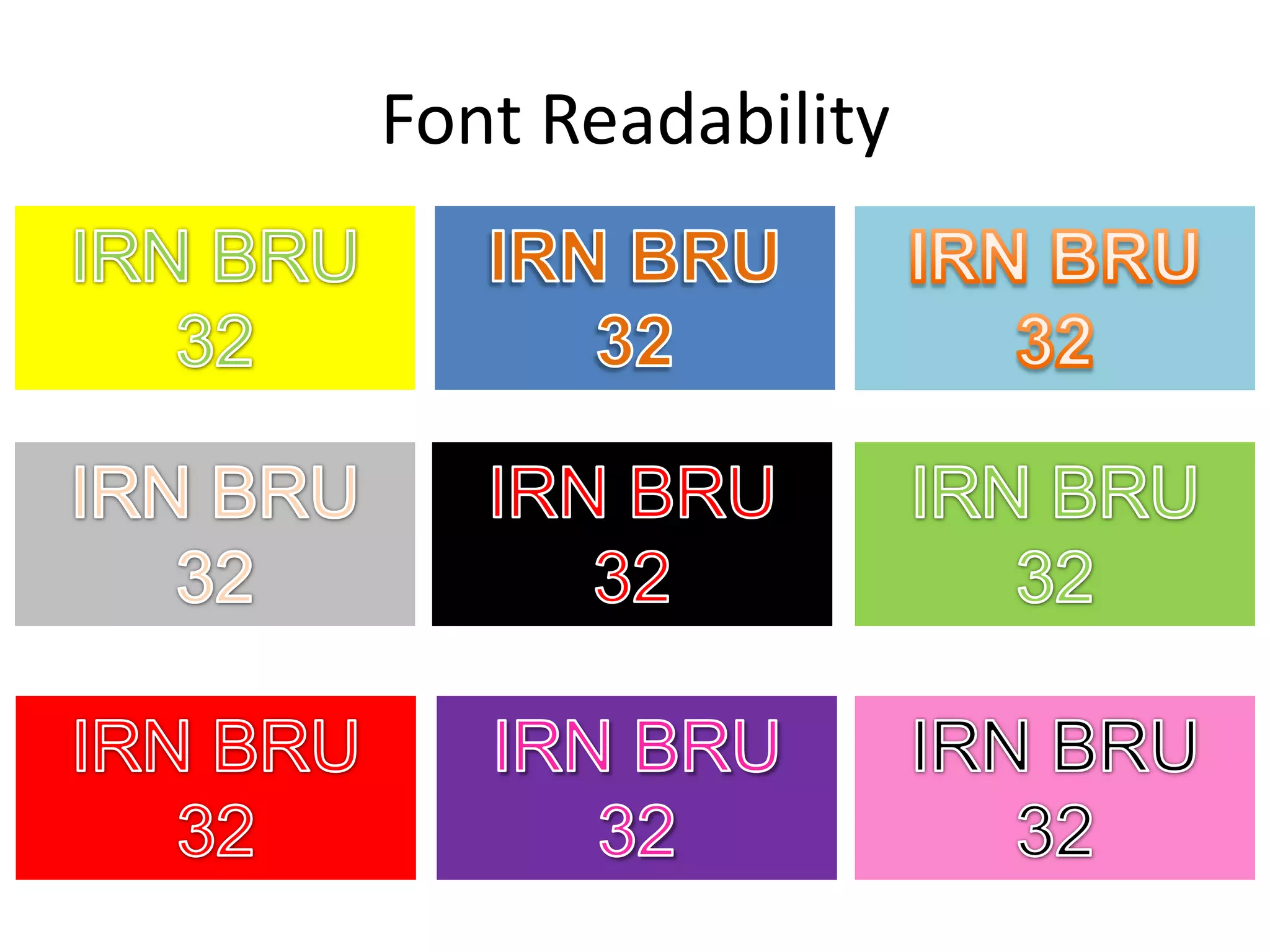 Font Readability

 