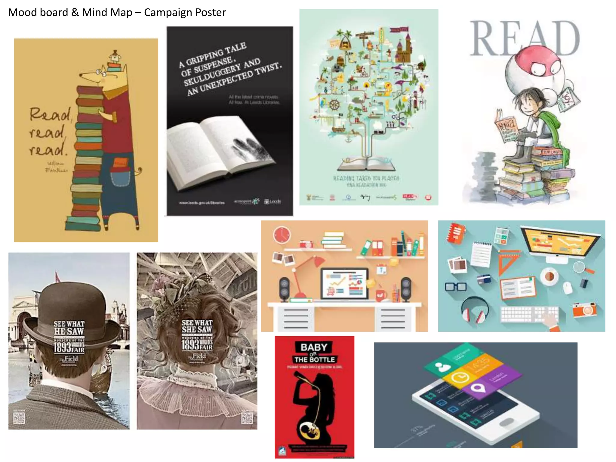 Mood board & Mind Map – Campaign Poster
 