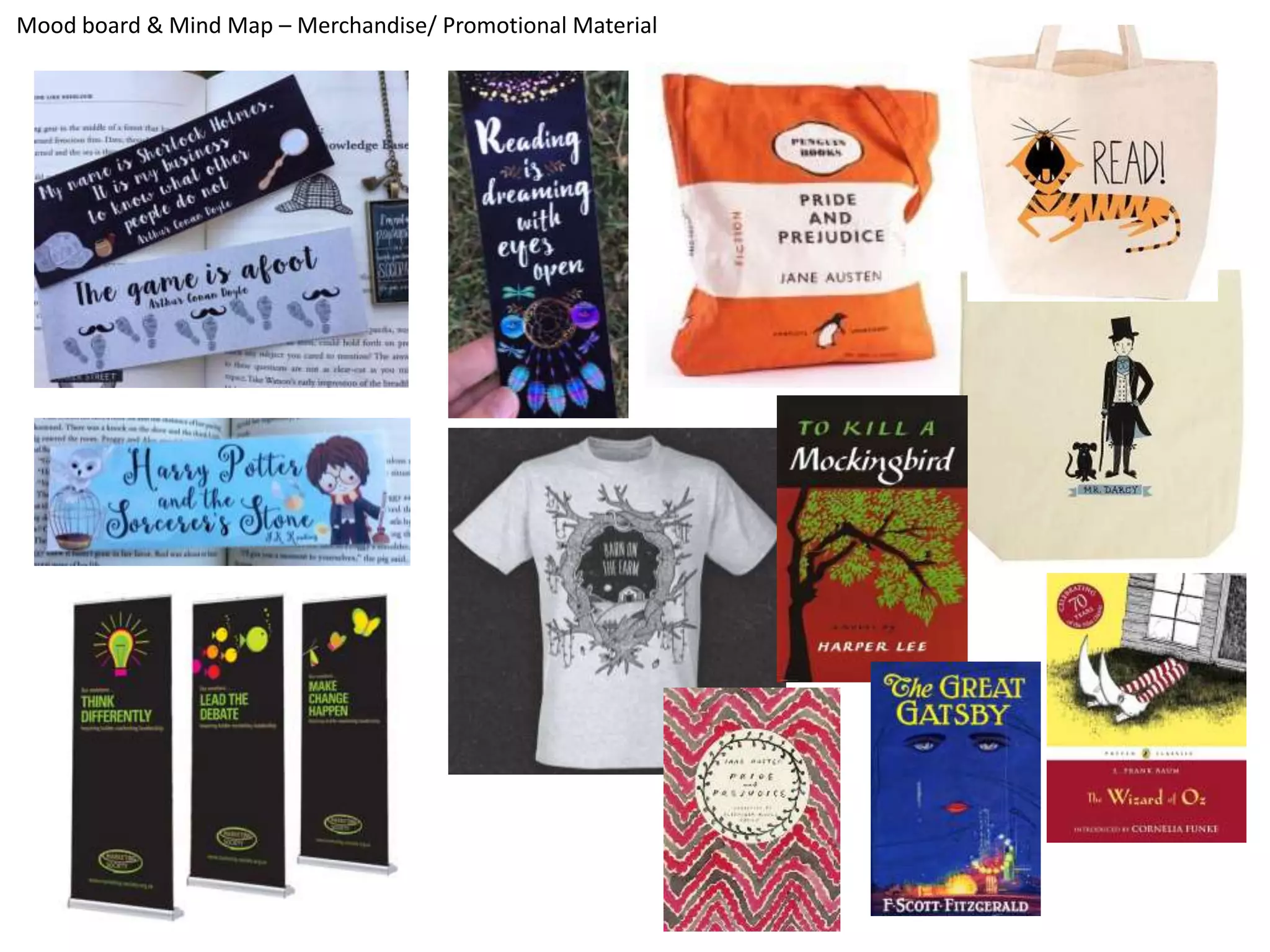 Mood board & Mind Map – Merchandise/ Promotional Material
 