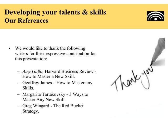 Developing Your Talents And Skills