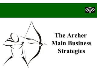 The Archer
Main Business
Strategies
 