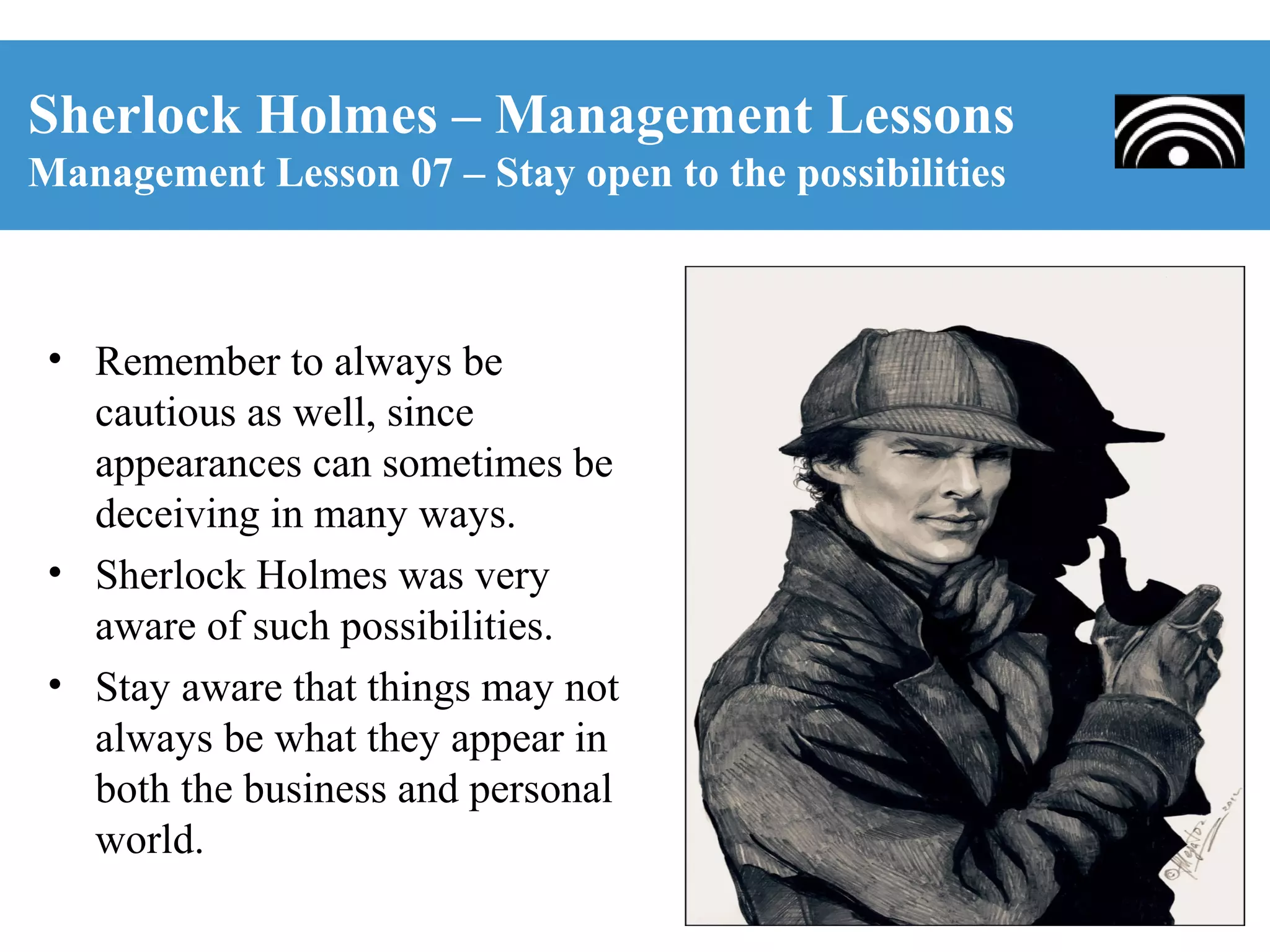 Sherlock Holmes - Management Lessons | PPT