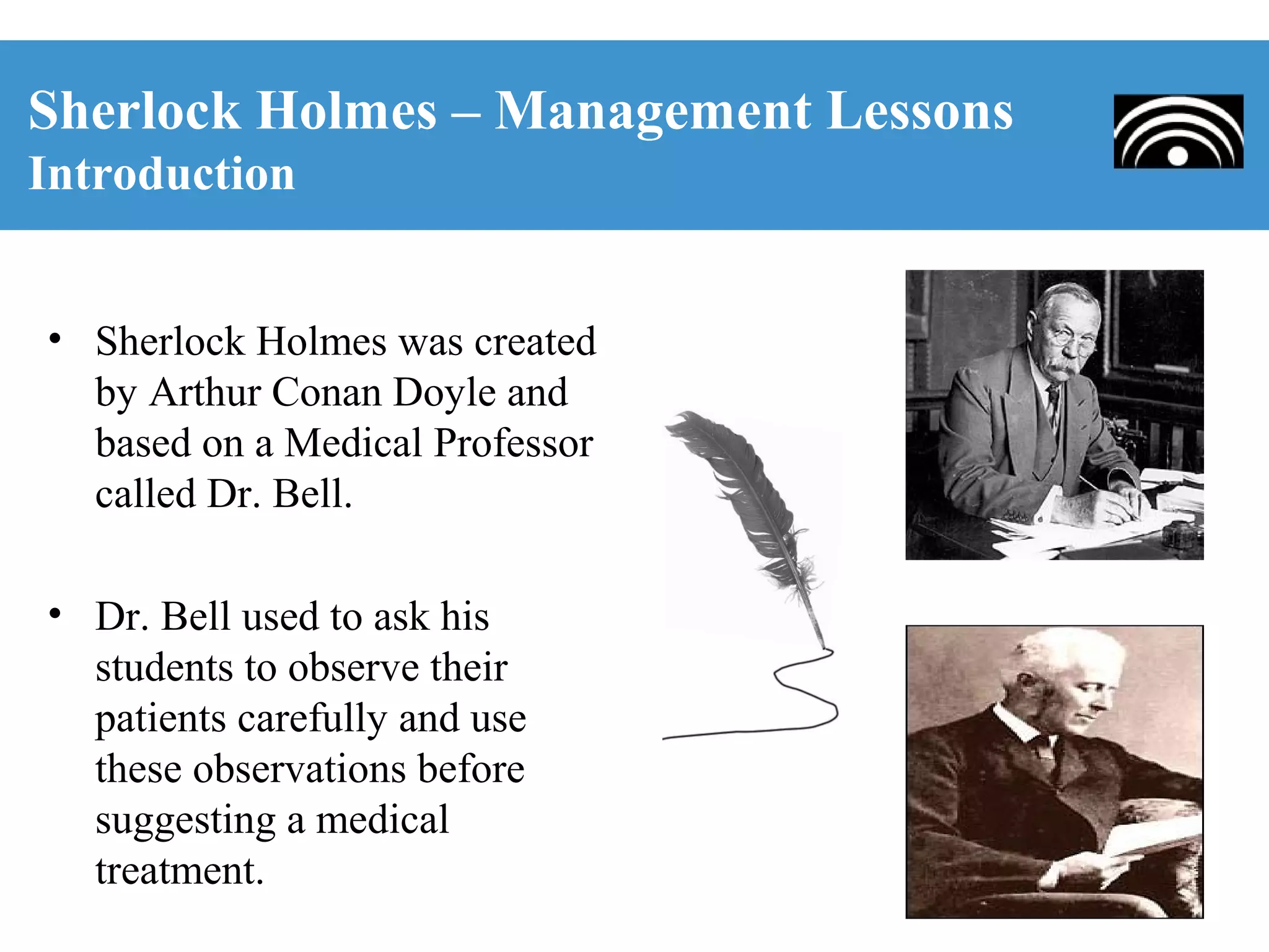 Sherlock Holmes - Management Lessons | PPT