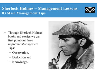 Sherlock Holmes - Management Lessons | PPT