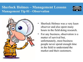 Sherlock Holmes - Management Lessons | PPT