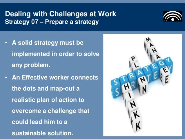 Dealing with challenges at work