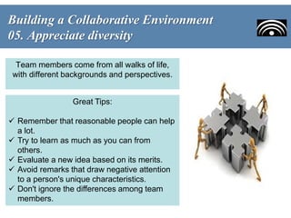 Building a collaborative team environment | PPTX