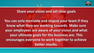 How to Motivate and Inspire your Team | PPTX