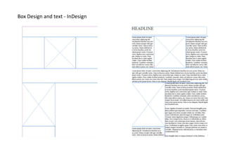 Box Design and text - InDesign
 