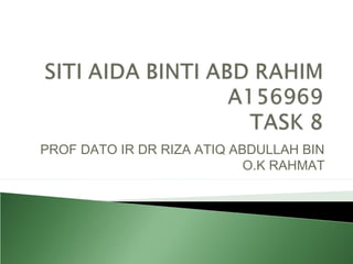 PROF DATO IR DR RIZA ATIQ ABDULLAH BIN
O.K RAHMAT
 
