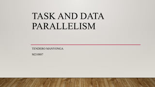 TASK AND DATA PARALLELISM in Computer Science pptx | PPTX